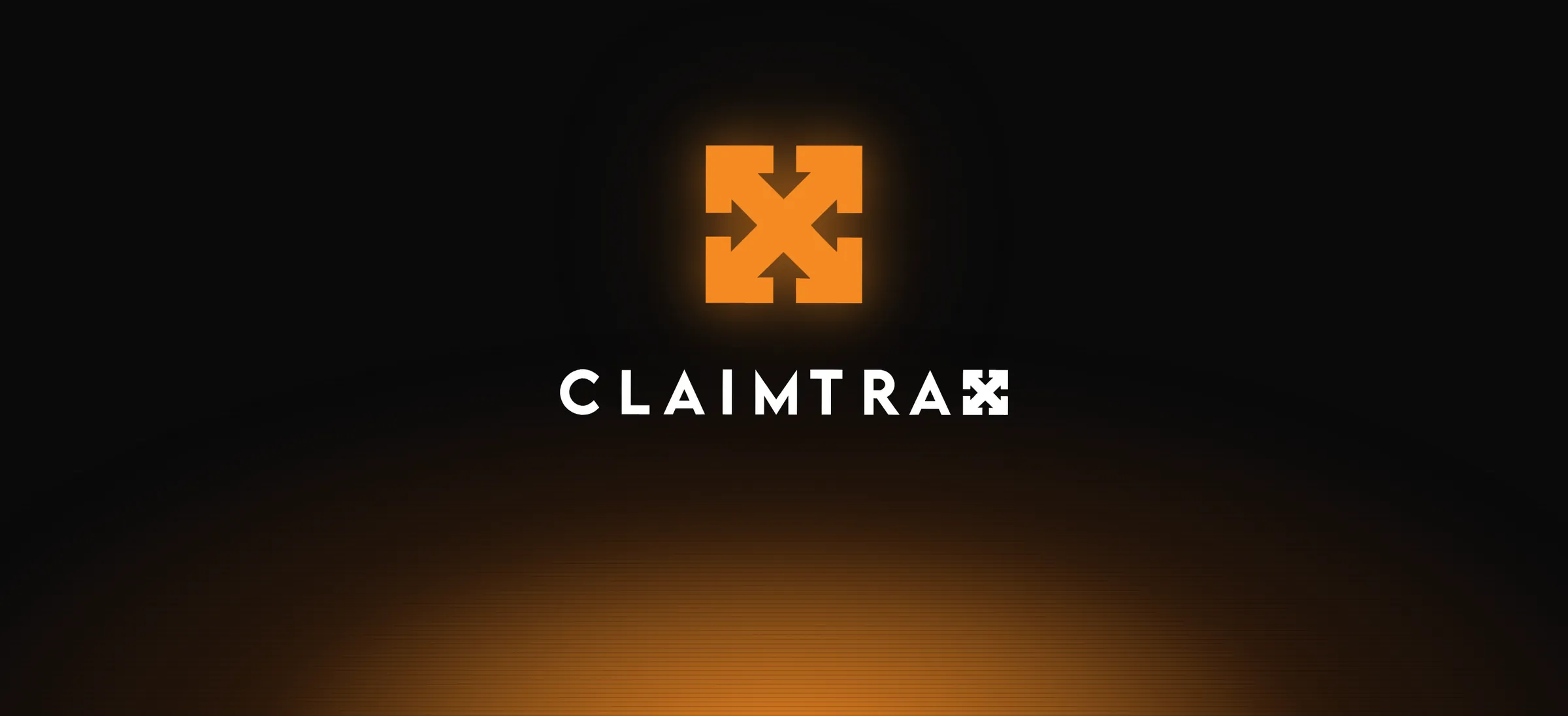 Logo lockup with orange glow