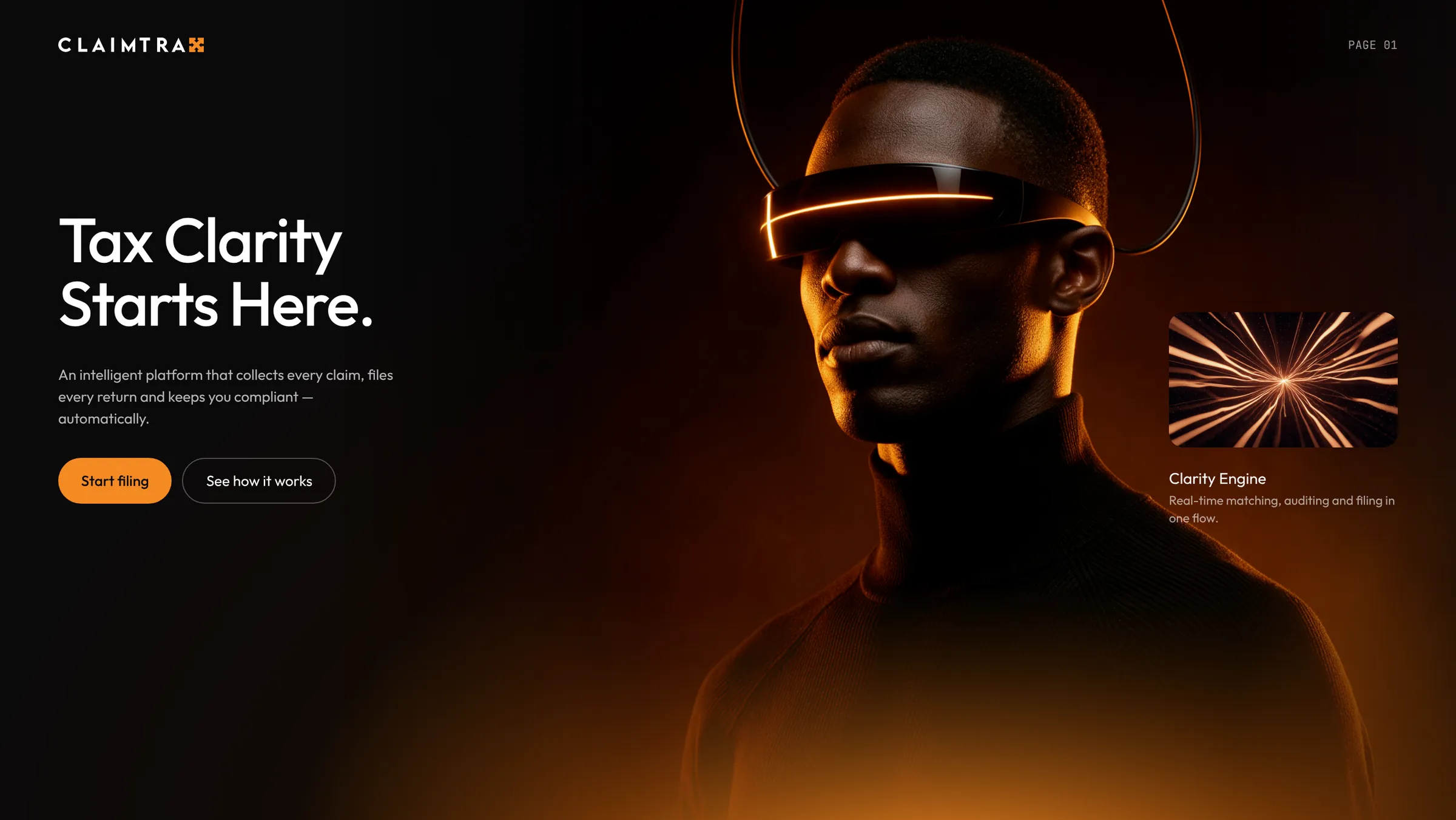 Website hero: Tax Clarity Starts Here