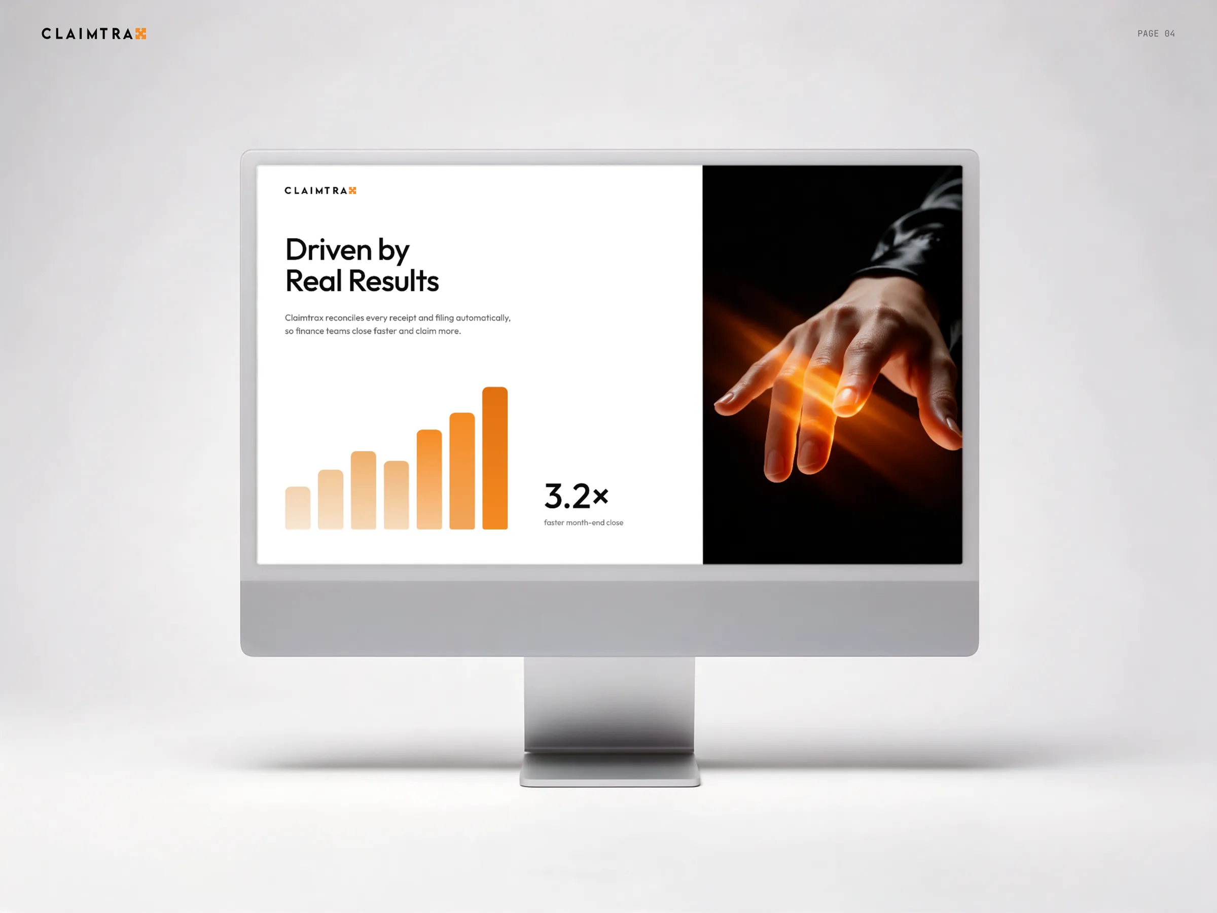 Deck slide on a desktop: Driven by Real Results