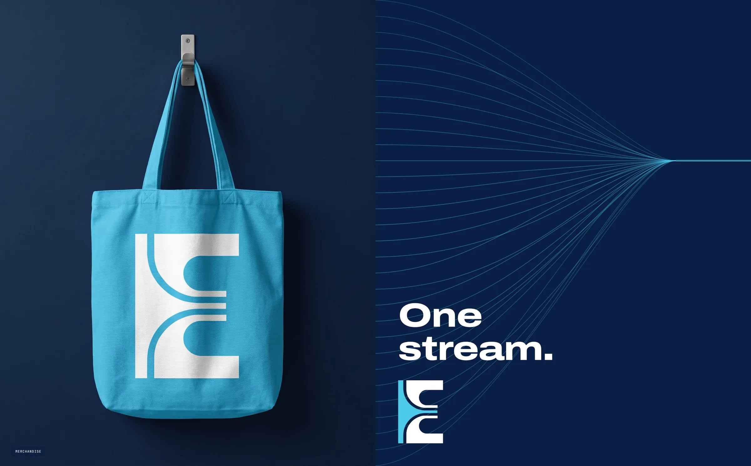 Tote bag with the E mark