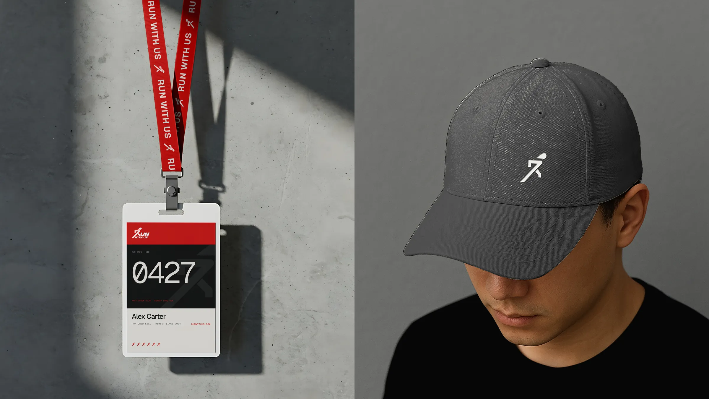 Race lanyard and cap